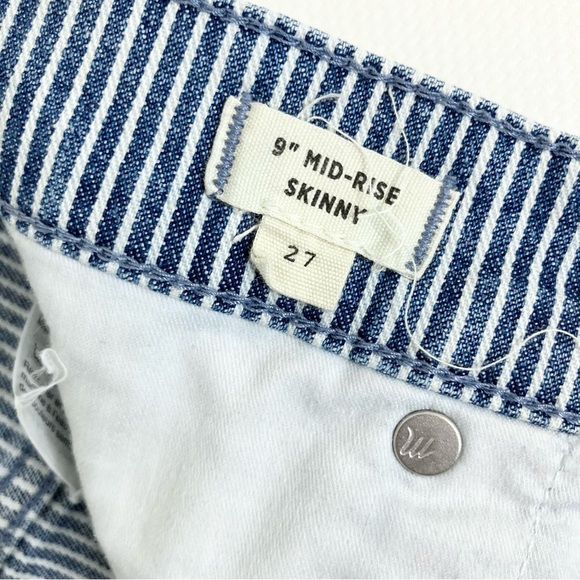 Madewell 9" Mid-Rise Skinny Jeans in Piper Stripe size 27 - Picture 6 of 8